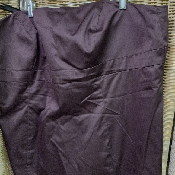 David's Bridal 2Pc Strapless Halter Dress & Wrap Brown Bridesmaid Size 26/50 - Picture 3 of 13